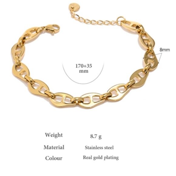 💛Gold plated chain bracelet - Picture 3 of 4